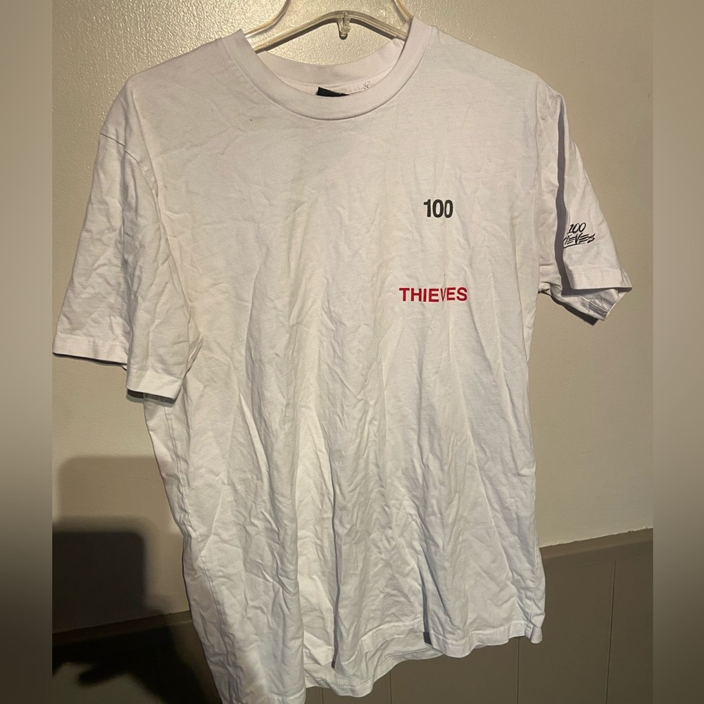 100 Thieves White Tshirt Size Large